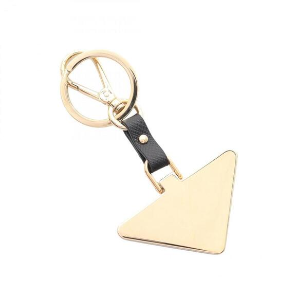 PRADA Black Leather Saffiano Keyring - Picture 3 of 4